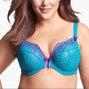 COPY - Elomi Betty Plunge Polka Dot Underwire Bra…